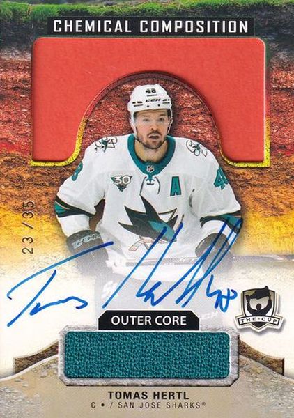 AUTO jersey karta TOMÁŠ HERTL 20-21 UD The CUP Chemical Compositon Outer Core /35